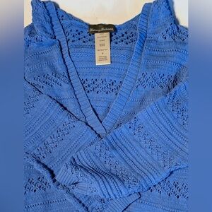 Tommy Bahama Womens Crochet Coverup
Size Medium Cobalt Blue